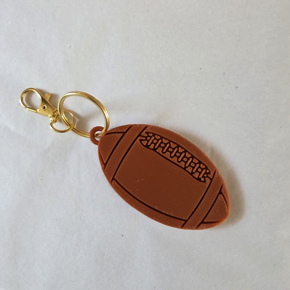 3-D Printed Football Keychain/Bag Pull